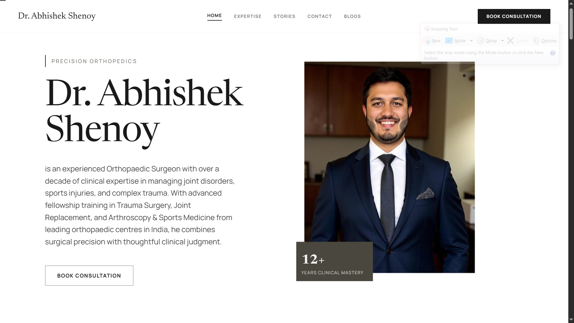 Dr. Shenoy Portfolio — Orthopedic & joint replacement specialist