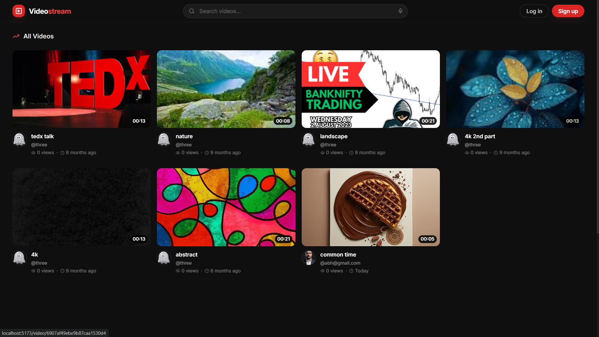 VideoStream — A full-stack video sharing platform